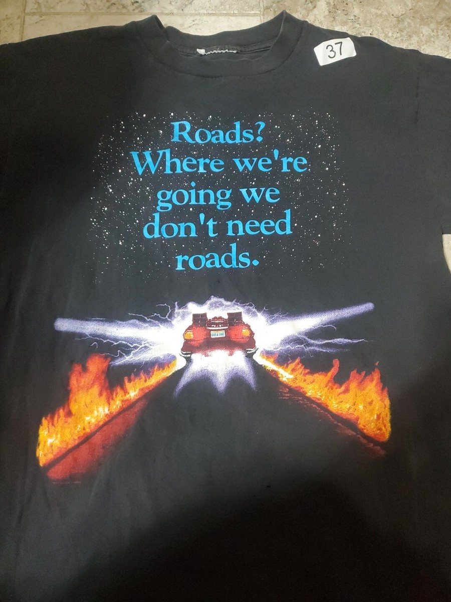 RARE Vintage 90s Back To The Future Roads Movie Promo Shirt RARE Vintage 90s Back To The Future Roads Movie Promo Shirt