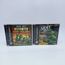 Army Men 3D & World War Land Sea Air PlayStation 1 PS1 Complete Tested Working