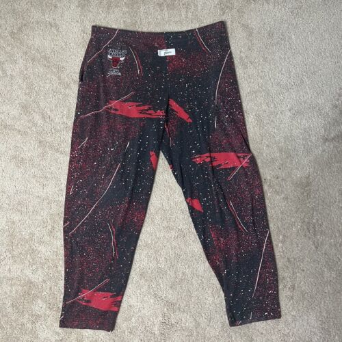 Vintage ZUBAZ Chicago Bulls Bob Lanier Farbe Spritzhose 90er Jordan rot S