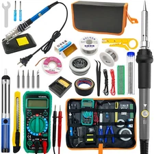 Soldering Iron Kit 90W Electric Welding Wire Adjustable Temperature Solder Gun