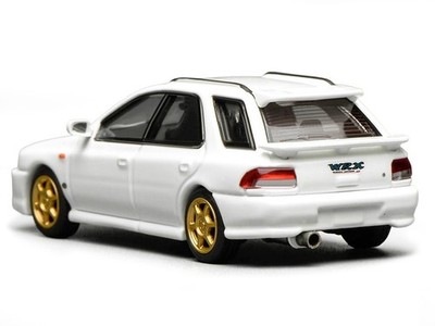 SUBARU IMPREZA WRX STI WAGON VER. VI RHD WHITE 1/64 DIECAST BY