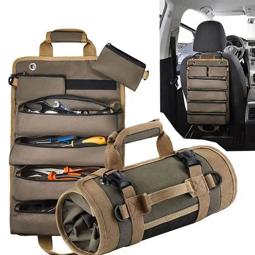 Tool Roll Organizer Tool Roll Up Oxford Bag Tool Large Wrench Super Big Pouch - Picture 20 of 25