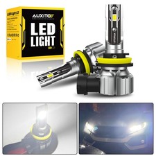 AUXITO H8/H9/H11/H16JP Headlight LED Super Bulb High/Low White Set Bright 2x