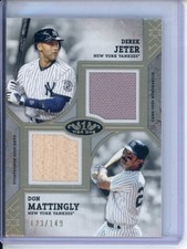 2024 Topps Tier One Derek Jeter/Don Mattingly Dual Game-Used Relics #/149 AA589