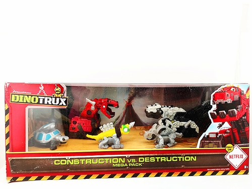 5pcs Dinotrux Dozer Skya D-Structs Ty Rux Diecast Dreamworks Toy Kid Gift In Box - Picture 3 of 3
