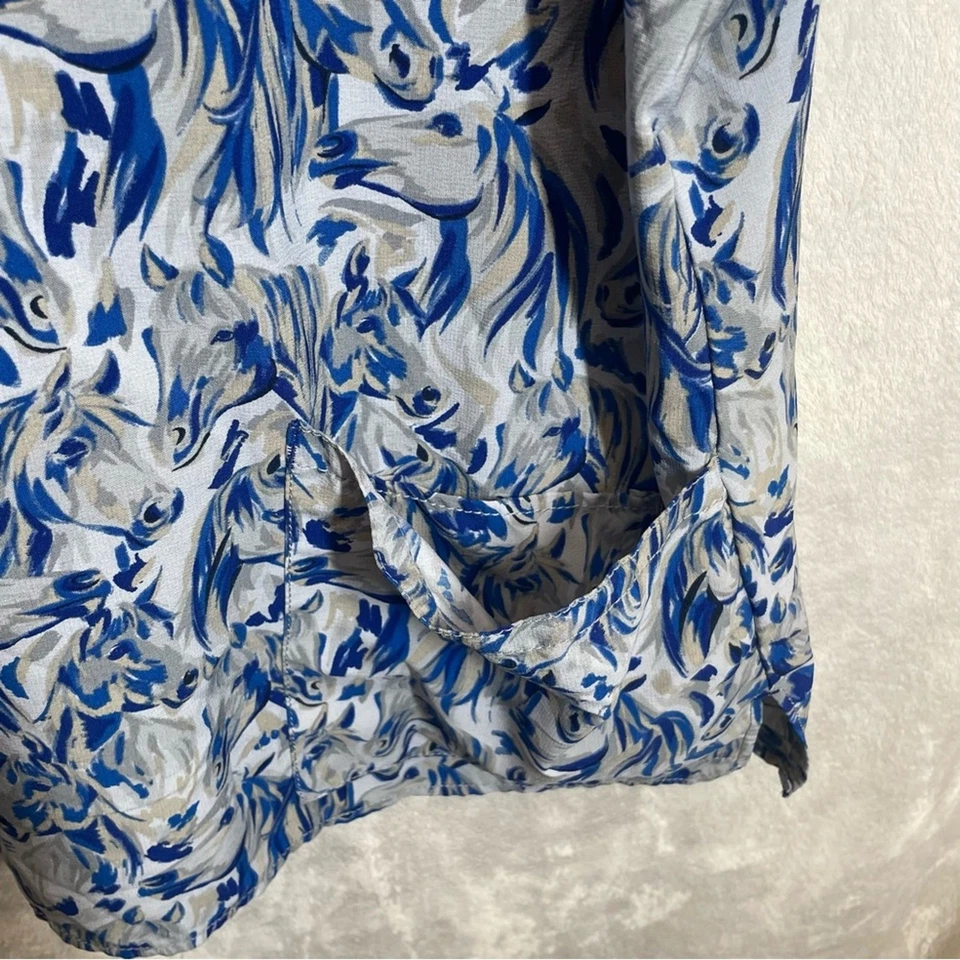 Carhartt Force Medical Scrub Top Mujer’s 3x Caballos Ecuestre Azul Foto 4 de 4