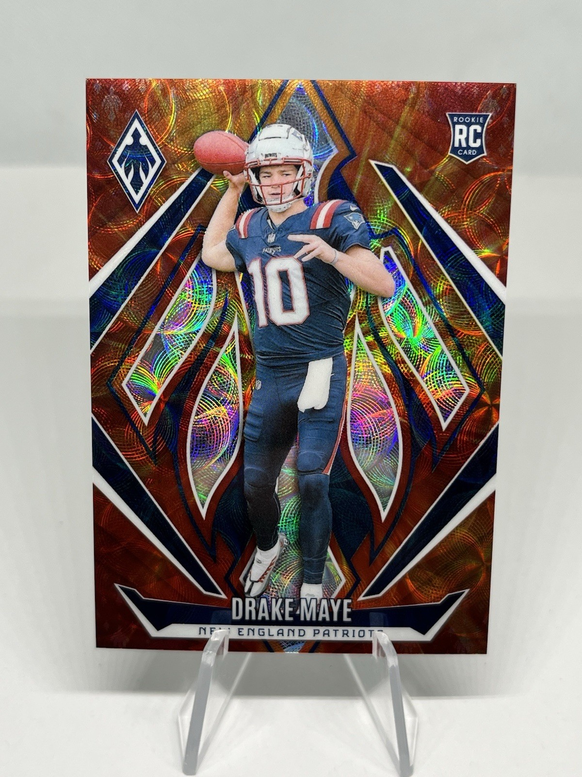 Drake Maye 2024 Panini Phoenix Fireburst Prizm #179 RC /350 Rookie Card Patriots