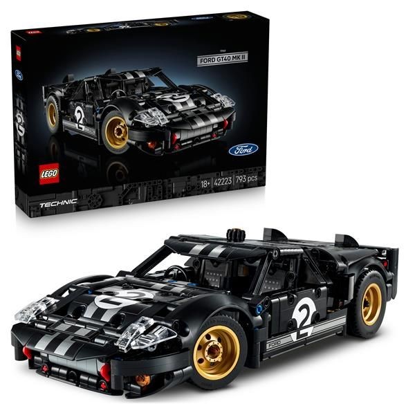 Lego Technic Nero/Argento 42223 Lego® Technic 1966 Ford Gt40 Mkii Macchina Da Corsa (42223) - Immagine 5