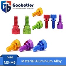 Knurled Thumb Screws Aluminum Alloy Hand Grip Knob Bolts High Type M3 M4 M5 M6
