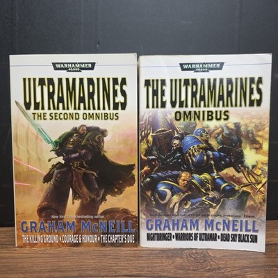 2x LOT Warhammer 40K: Ultramarines Omnibus 1 + 2 by Graham McNeill TPBs