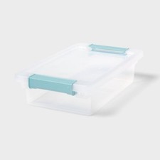 1.9qt Clear Storage Bin with Latches