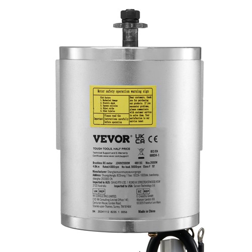 VEVOR Kit Motore Elettrico Senza Spazzole 2000 W 48 V 4300 RPM per Scooter - Imagen 10 de 12