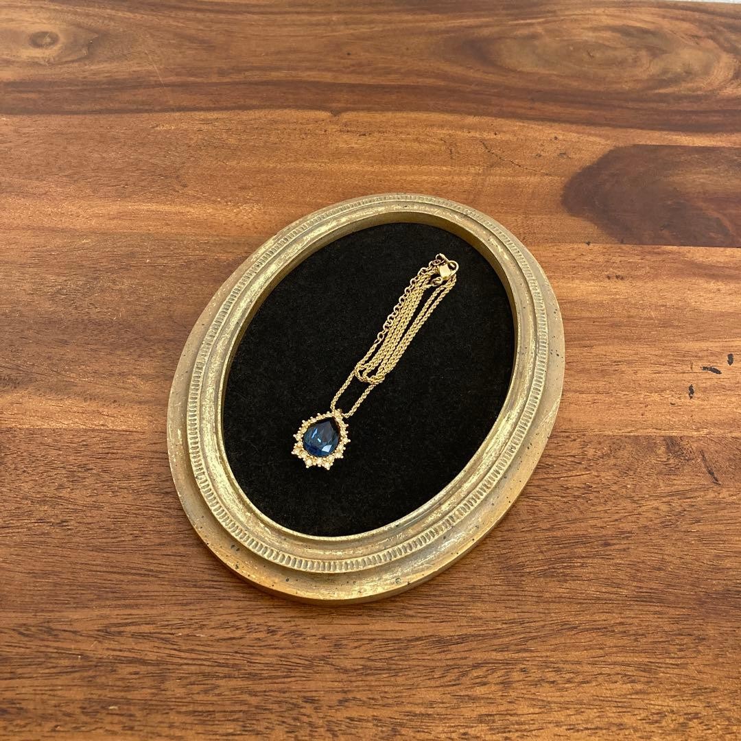 Christian Dior Color Piedra Collar Dior - 16 pulgadas