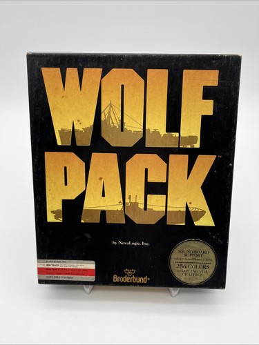 Wolf Pack Game Broderbund Ibm/Tandy Floppy Discs Dos NovaLogic- UNTESTED - Picture 1 of 5