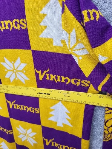 NFL Licensed Men's Minnesota Vikings Purple/Gold Ugly Sweater Size Large - Picture 5 of 21