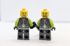 2) Atlantis Diver Lot W/ Shark Key Atlantis 7985 8078 LEGO&reg; Minifigure Figure