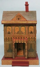 Jean Nordquist's Bliss Replica 15-1/2"H DOLLHOUSE #7  with wallpaper & furniture