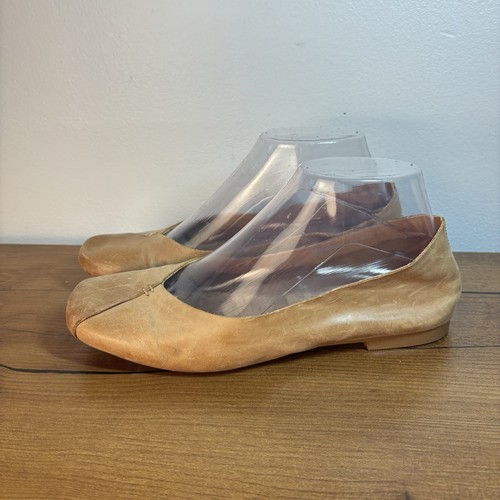 KORKS Padilla Ballet Flat Leather Tan Size 6.5 Square Toe Comfort Shoes - Picture 2 of 10