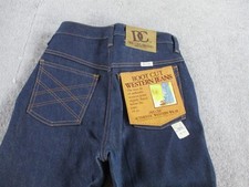 VINTAGE Dee Cee Jeans Mens 28x34 Dark Indigo Denim USA Made Bootcut 70s 80s NOS
