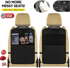 2× Car Anti Kick Pad Mat Car Seat Back Protector Cover Waterproof Universal US