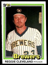 Reggie Cleveland 1981 Donruss #206 Brewers MLB READ FREE SHIPPING AutographDen