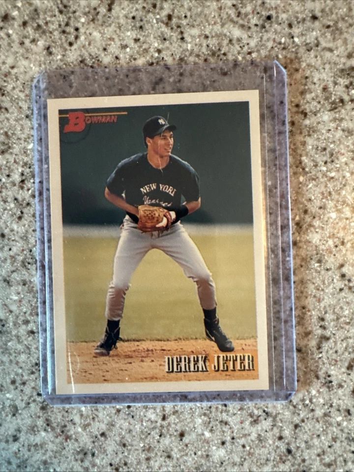 Lote de tarjetas de novato Derek Jeter 1993 (5 cartas) Topps Gold, Topps, Bowman, Pinnacle Foto 4 de 4