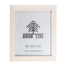 11x14 Rustic White Washed Solid Wood Picture Frame