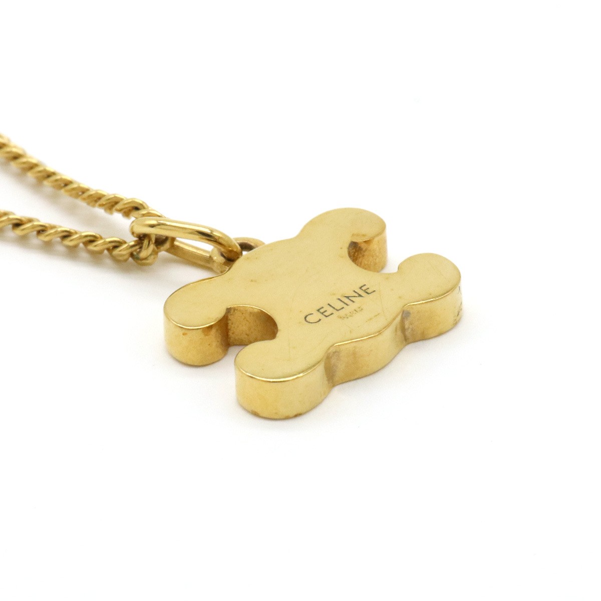 アクセサリー CELINE Triumph Rhinestone gold Necklace Triomphe Rhinestone Necklace in Brass with Gold Finish and