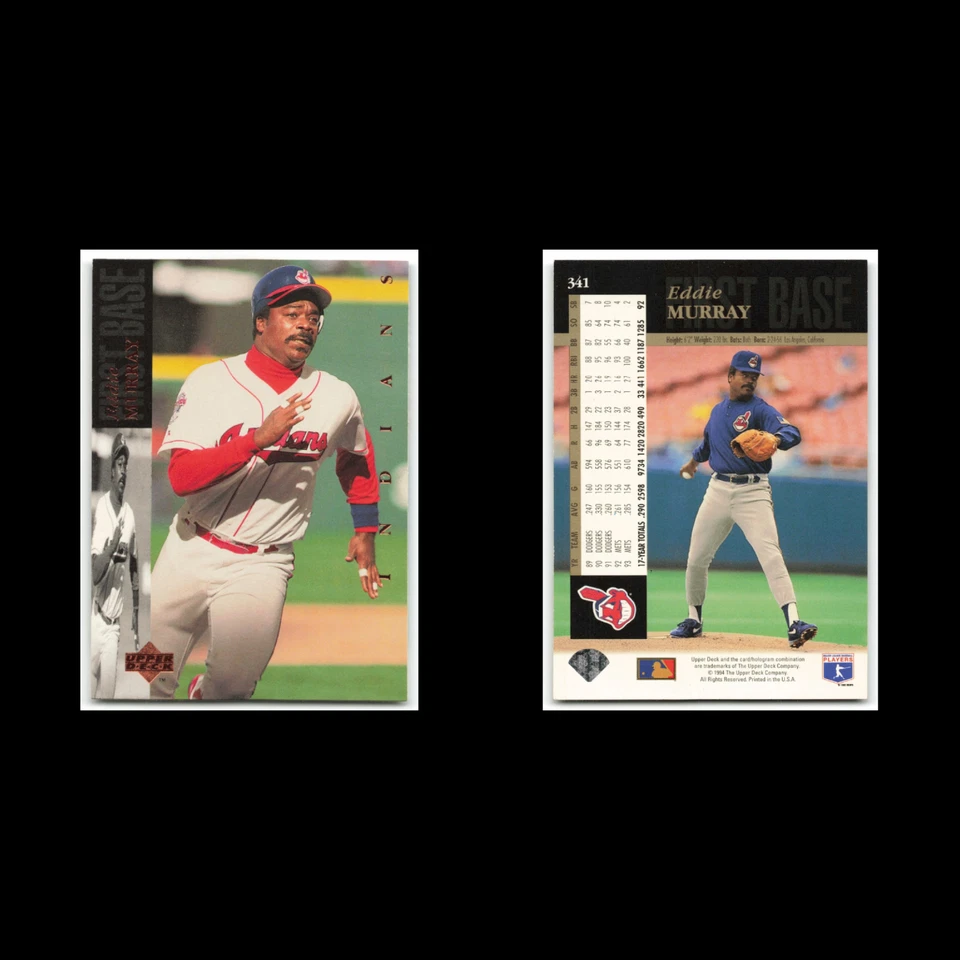 Lote de 7 tarjetas de béisbol Eddie Murray 1995 Pinnacle Cleveland Indians conjunto colección Foto 4 de 4