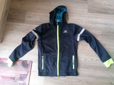 Kalenji Jacke Gr. 140 Blau mit Kapuze