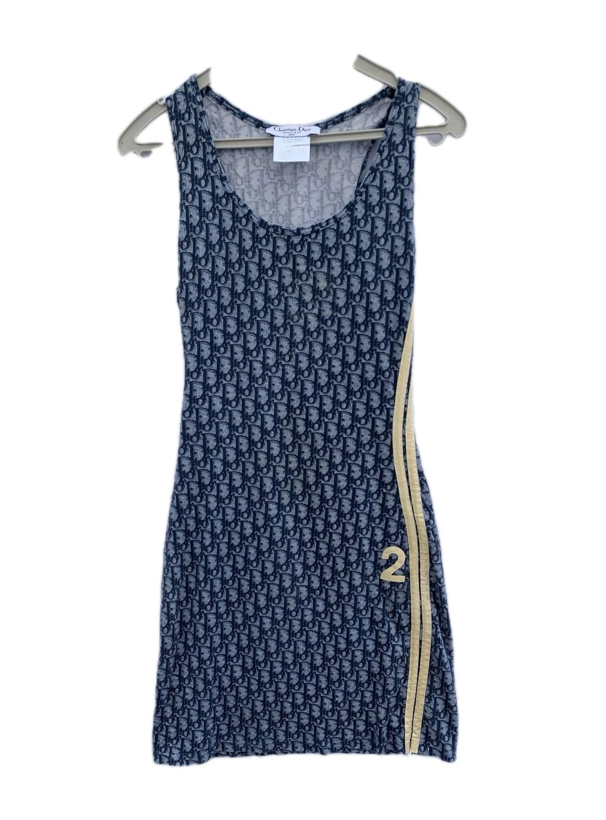 Abito Tank Christian Dior Boutique Monogram Taglia 6 Fr 38 USA Anni 2000 Raro #2 #Z8