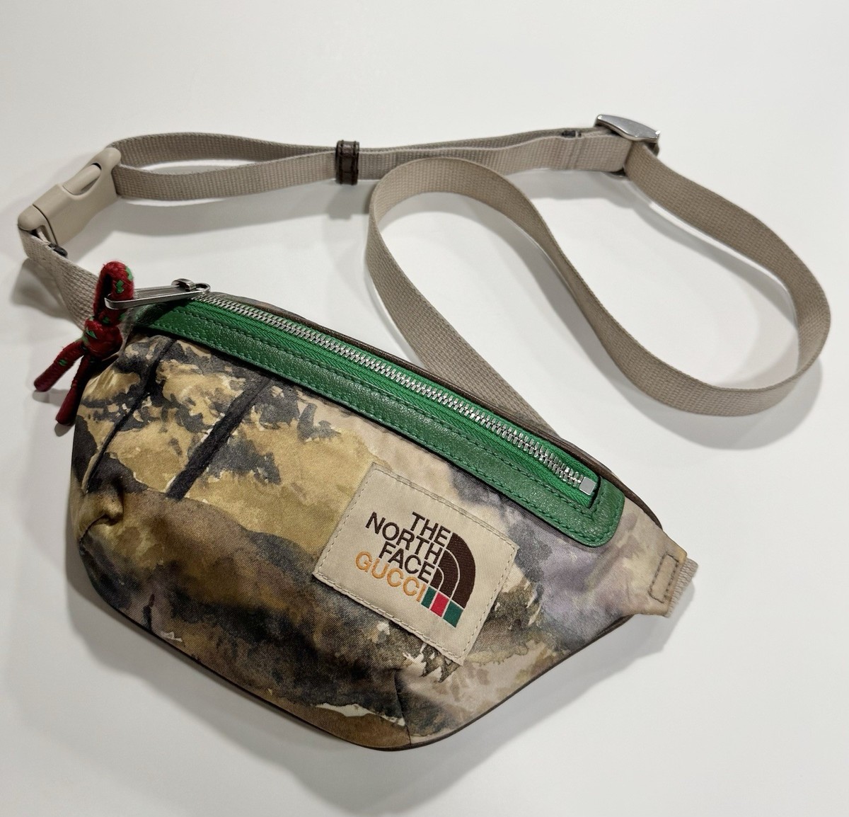 Gucci x North Face Belt Bag Waist Bag Small Forest Print Nylon