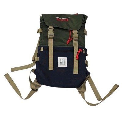 Topo Designs Rover Pack Classic Olive / Navy 20L Pack (Has a NETFLIX Logo)