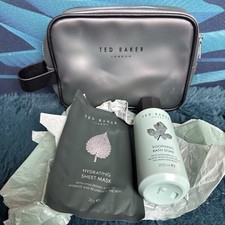 Ted Baker Unwind Men's Collection Soothing Bath Soak 200ml, Mask & Travel Bag BN