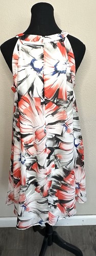 Betsey Johnson ärmelloses A-Linien-Kleid - abstraktes Blumendruck - Größe 8 - Bild 5 von 7