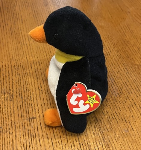 Ty Waddle The Penguin Style 4075 Beanie Baby P.V.C Pellets China Multiple Errors - Picture 4 of 18