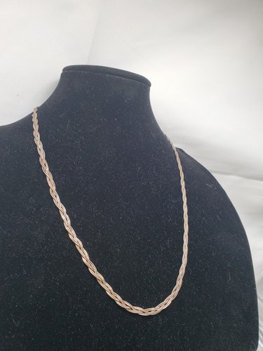 Long 24.5" 5mm Italian Solid 925 Sterling Silver Triple Strand Woven Necklace - Picture 8 of 14