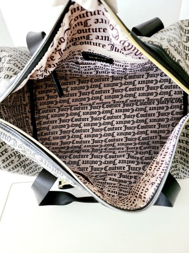 Borsone Juicy Couture Weekender con stampa logo oro Harware - Foto 9 di 12