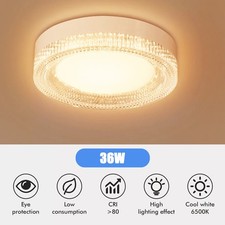 36W LED Ceiling Lights Panel Down Light Living Room Bed Bathroom Kitchen Round