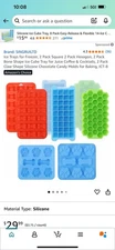 This is an assortment of eight silicone ice tube trays 8 pack of silicone molds