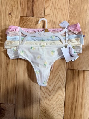 Jessica Simpson Women s Panties Sz Large Pkg/5 Ultra flirty Thong Multi Color