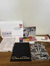 US 5173h Oscar de la Renta floral fabric & white Ceremony Program FDC 2017