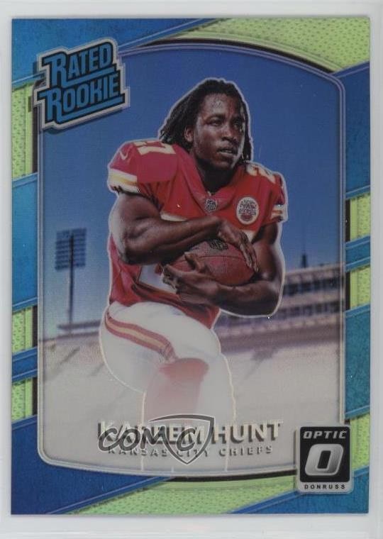 2017 Donruss Optic Rated Rookie Lime Green Prizm Kareem Hunt #182 12nf