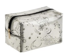 Avon Ella Cosmetic Bag Celestial Print Glitter New Makeup