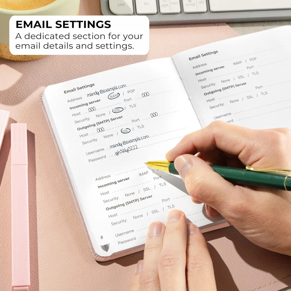 Password Book with alphabetical tabs. Internet Address Organizer Logbook. Sma... - Image 4 of 4