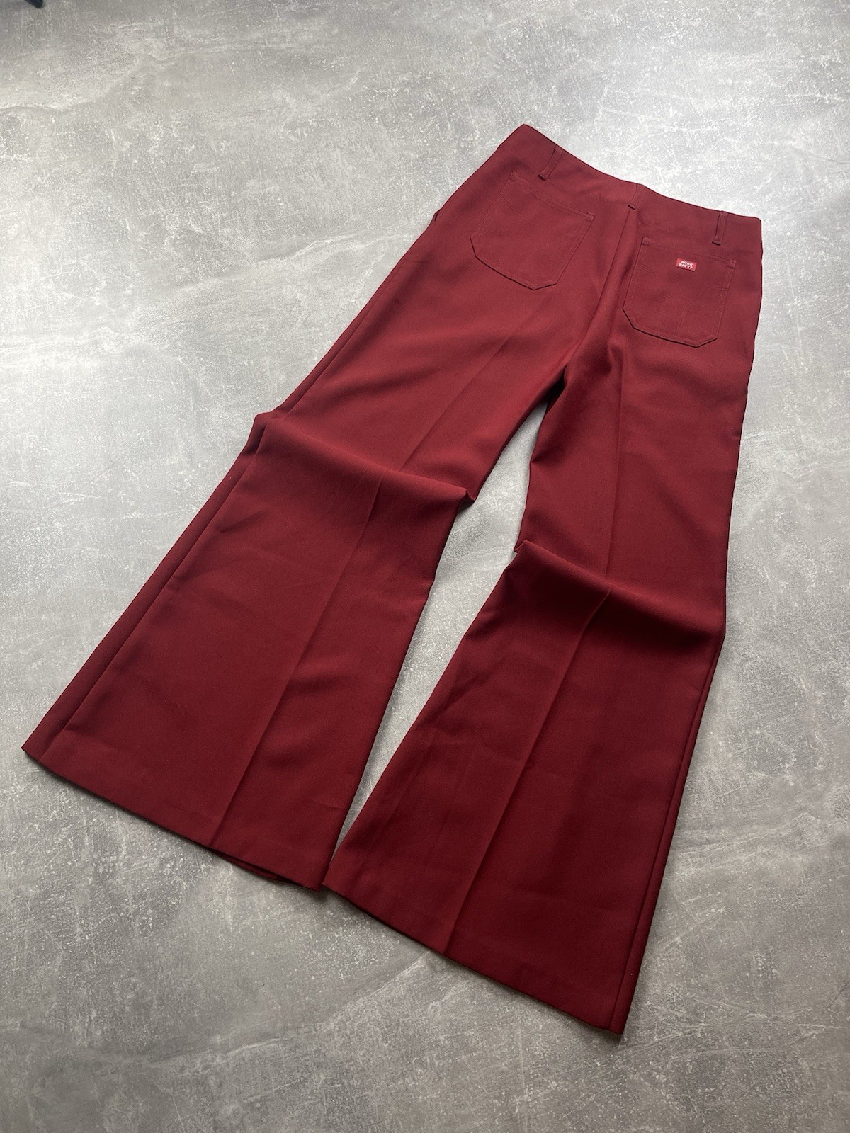 Miss Sixty DeadStock Vintage 2000s Flared Burgundy Pants Made in Italy Size 29