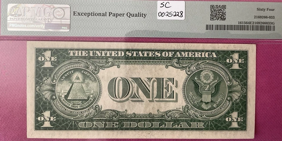 🔥3 Consecutive🔥1935F $1 Silver Certificate FR. 1615 UI Block PMG 63EPQ & 64EPQ - Image 2 of 4