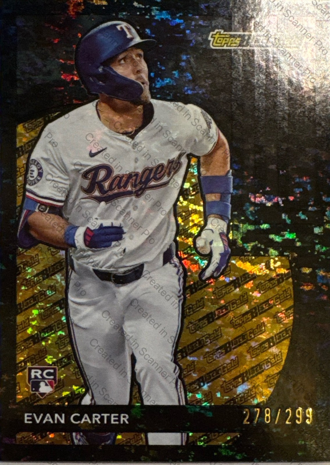 2024 Topps Update #BG-14 Evan Carter Topps Black Gold Black #/299