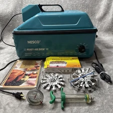 Nesco Teal Vintage 12 Qt Non-Stick Turbo Convection Roaster Roast Air Oven 12