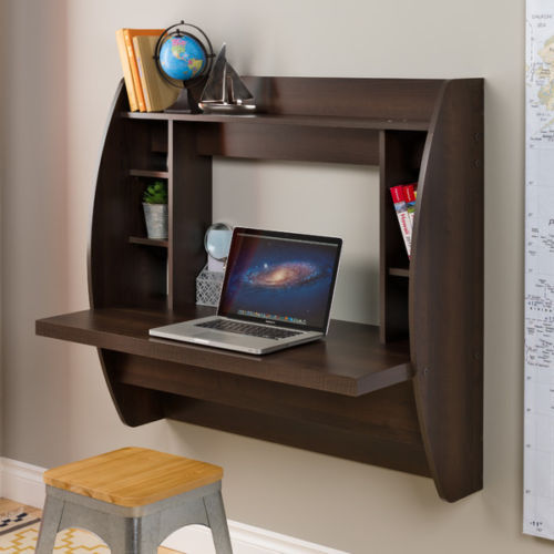 Wall Mount Cabinet Floating Hutch Storage Home Office Living Room
